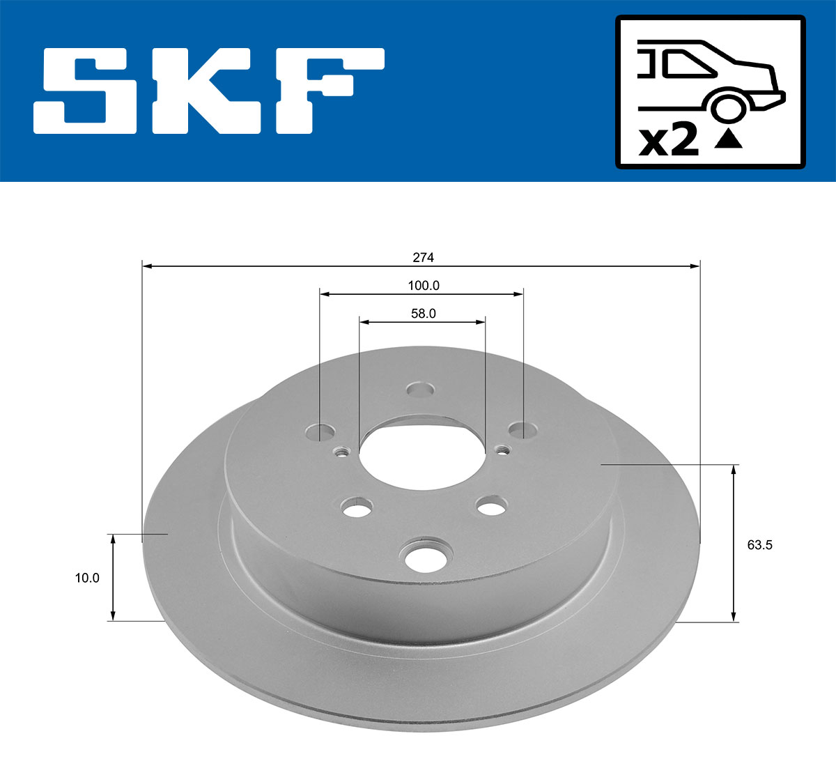 SKF Remschijf VKBD 90508 S2