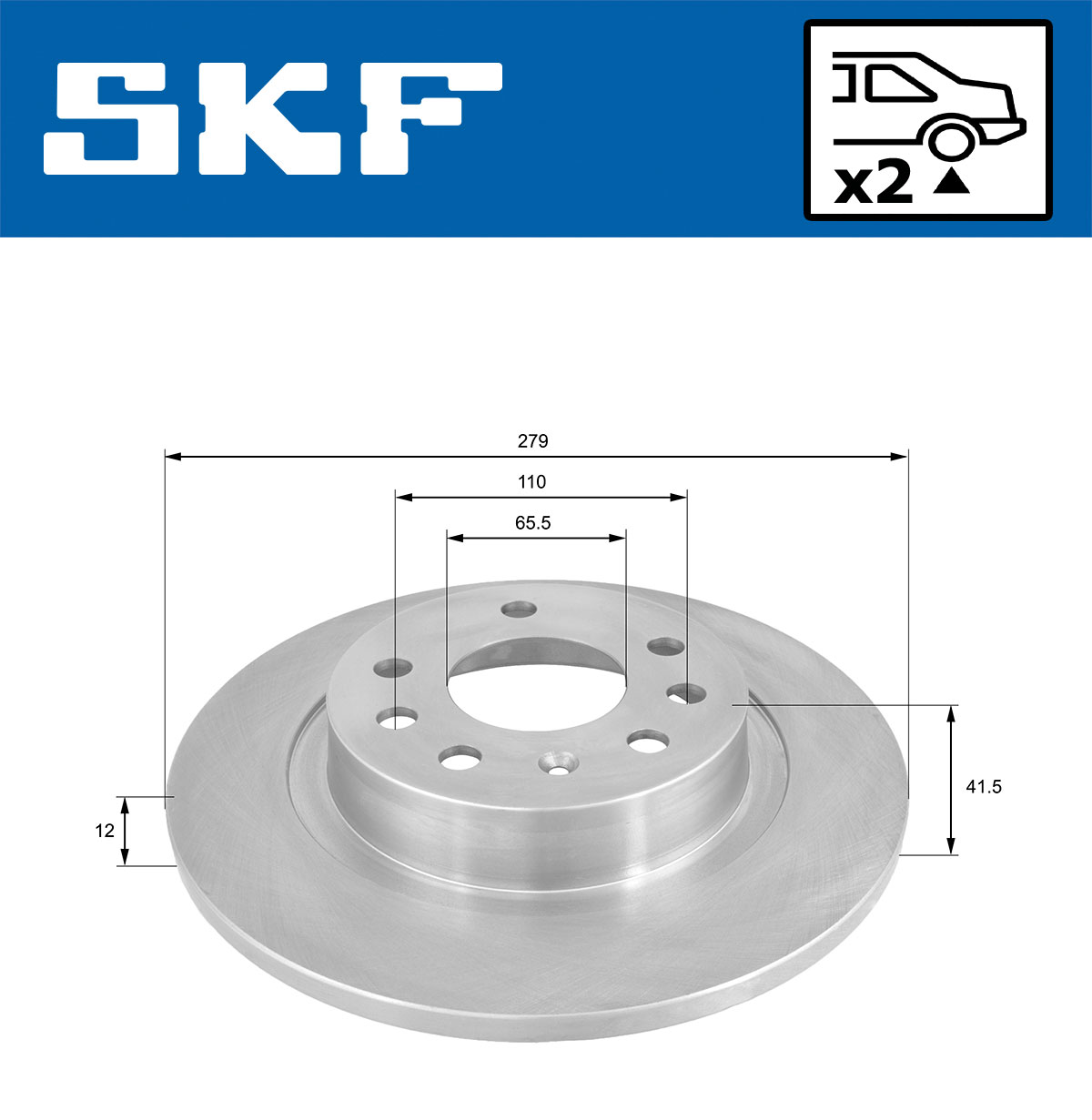 SKF Remschijf VKBD 90509 S2