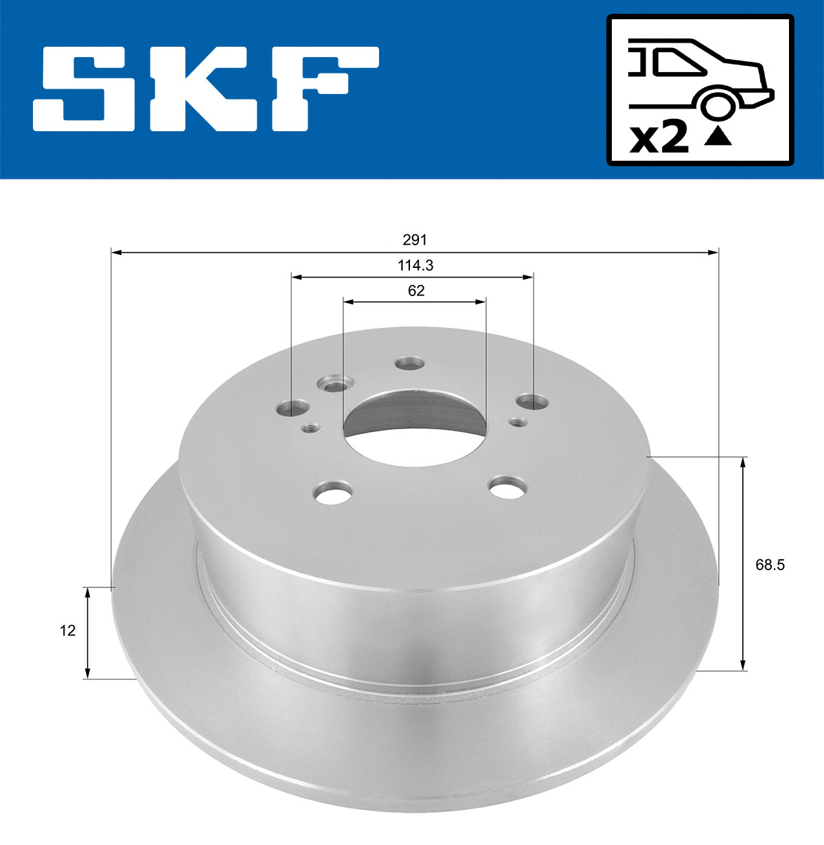 SKF Remschijf VKBD 90513 S2