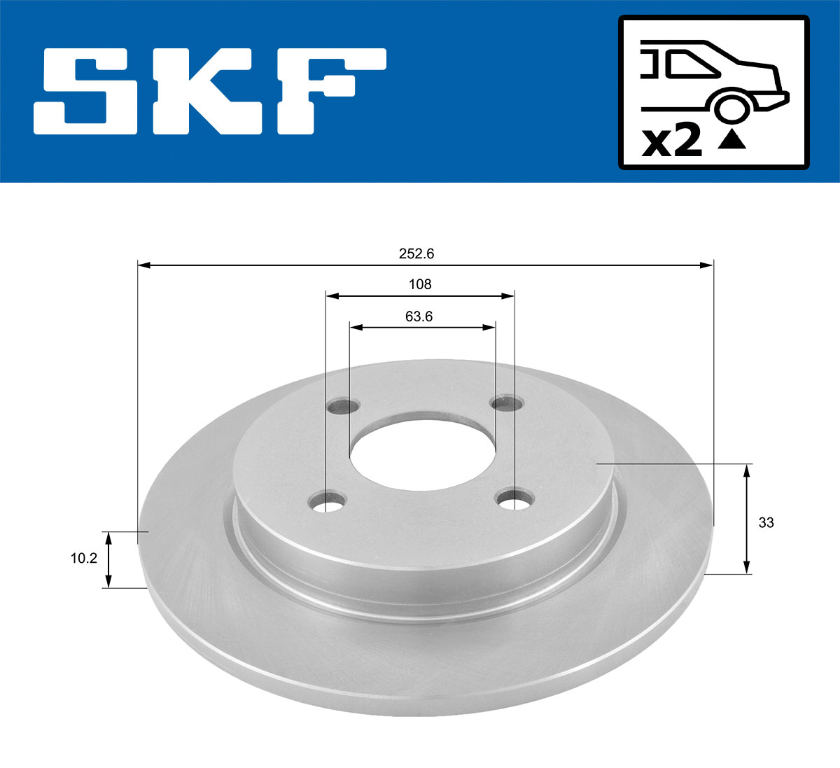SKF Remschijf VKBD 90520 S2