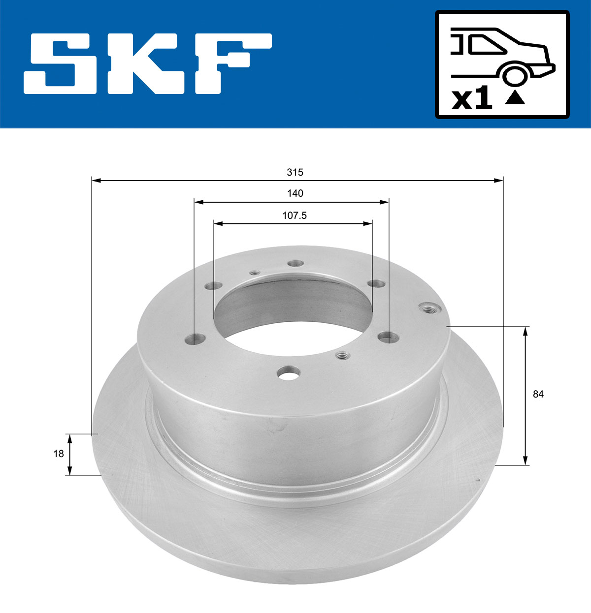 SKF Remschijf VKBD 90533 S1