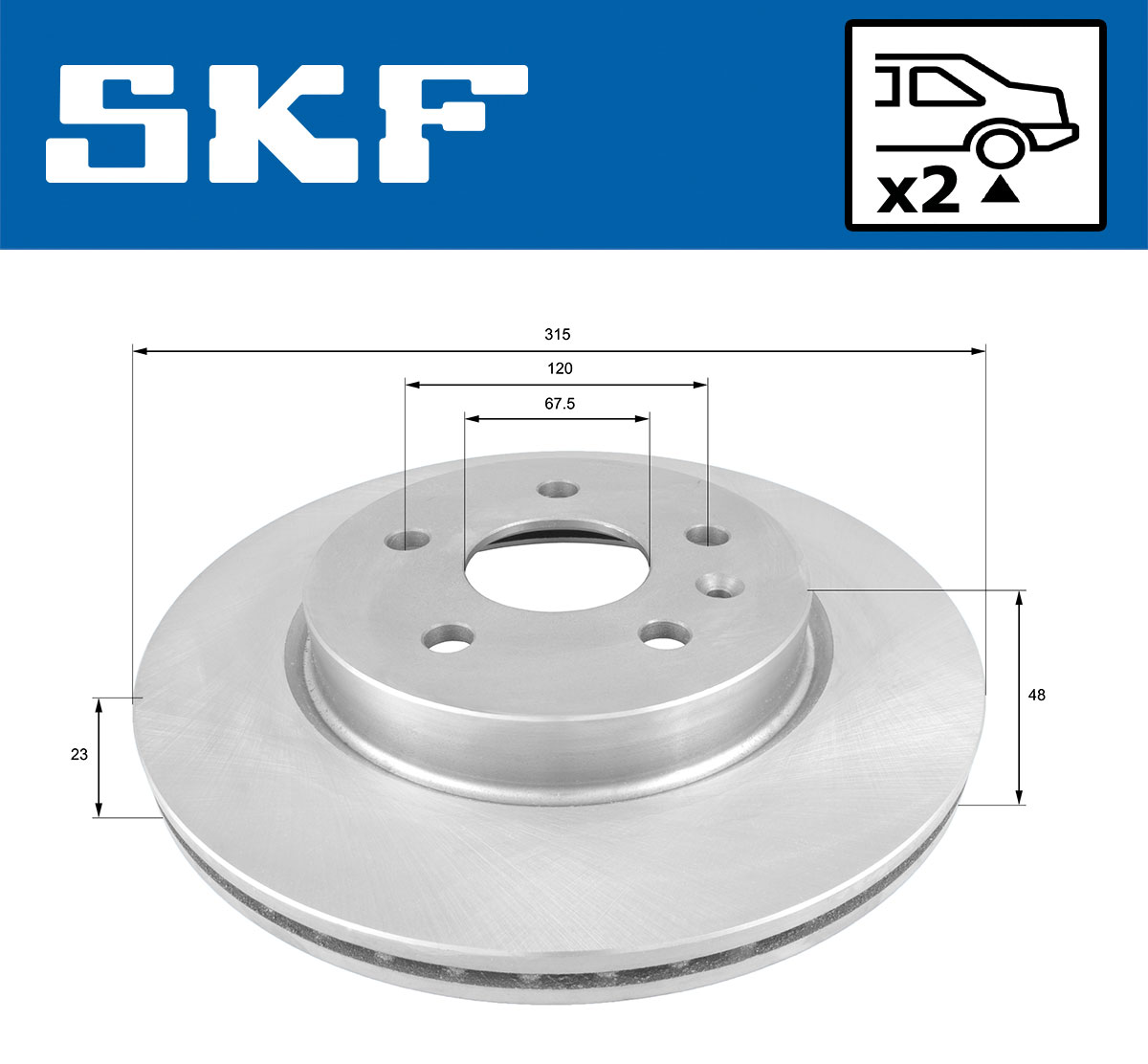 SKF Remschijf VKBD 90547 V1