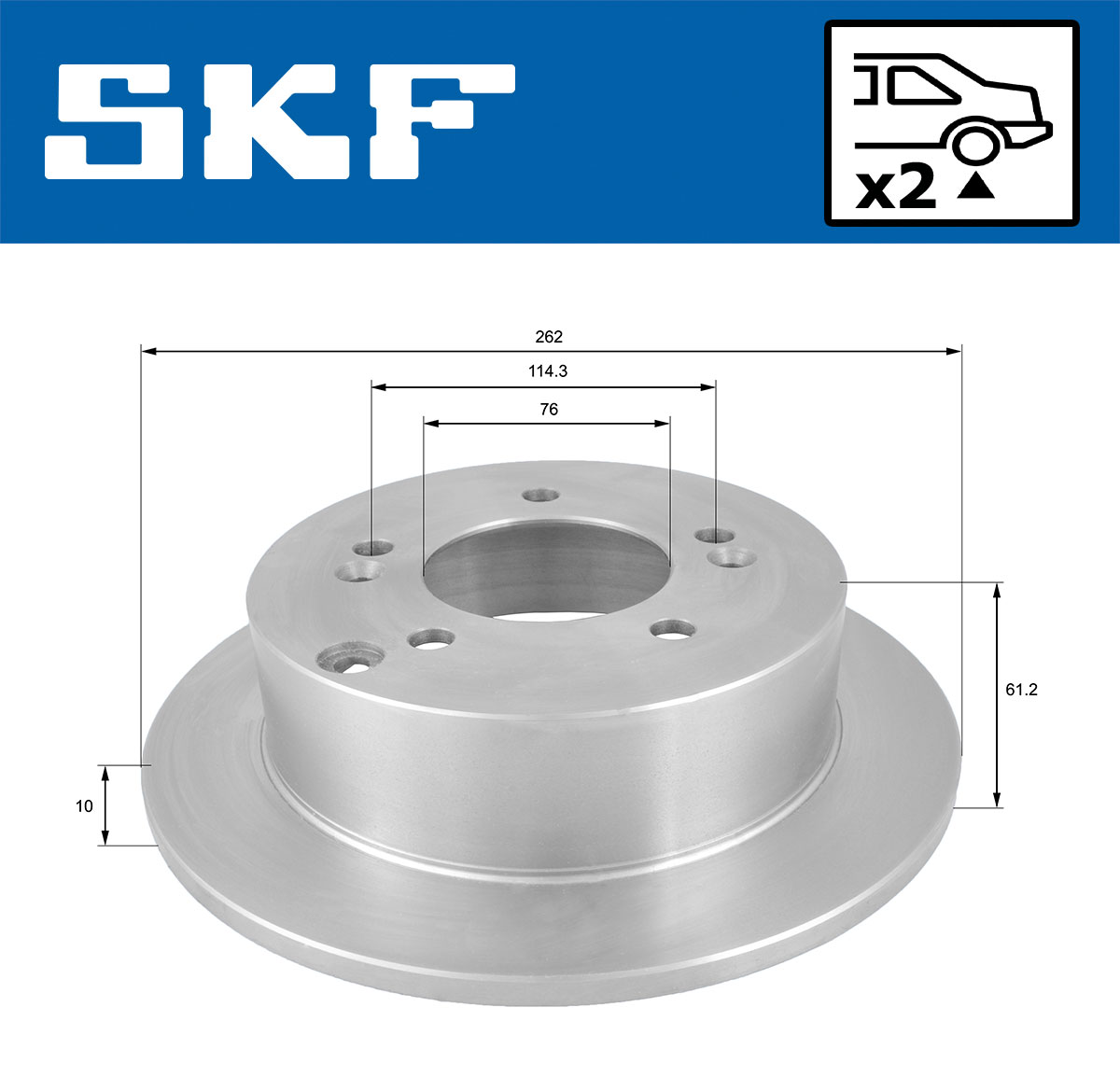 SKF Remschijf VKBD 90556 S2