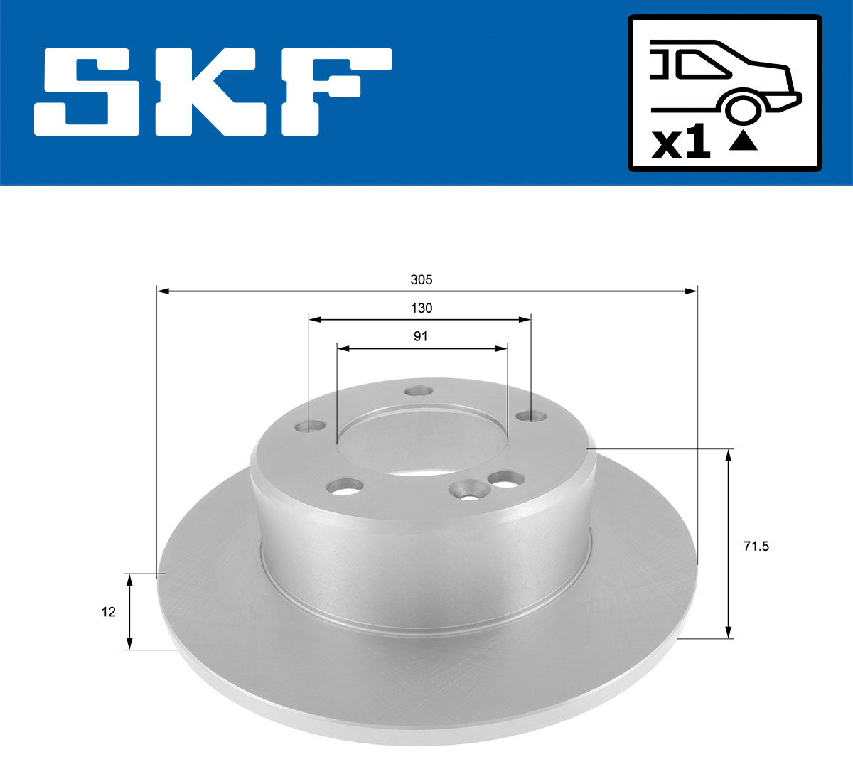 SKF Remschijf VKBD 90560 S1