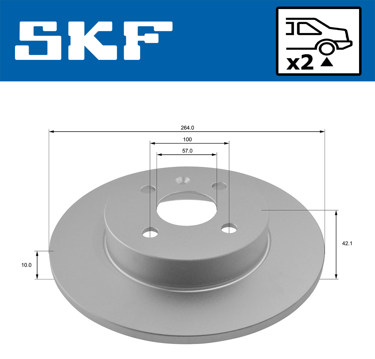 SKF Remschijf VKBD 90575 S2