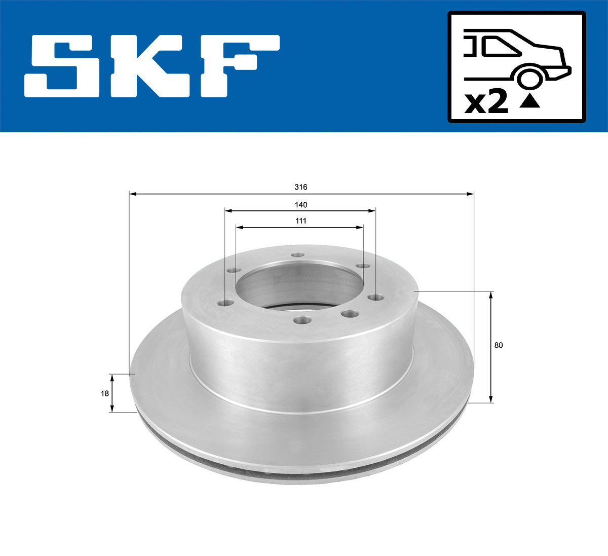 SKF Remschijf VKBD 90587 V2