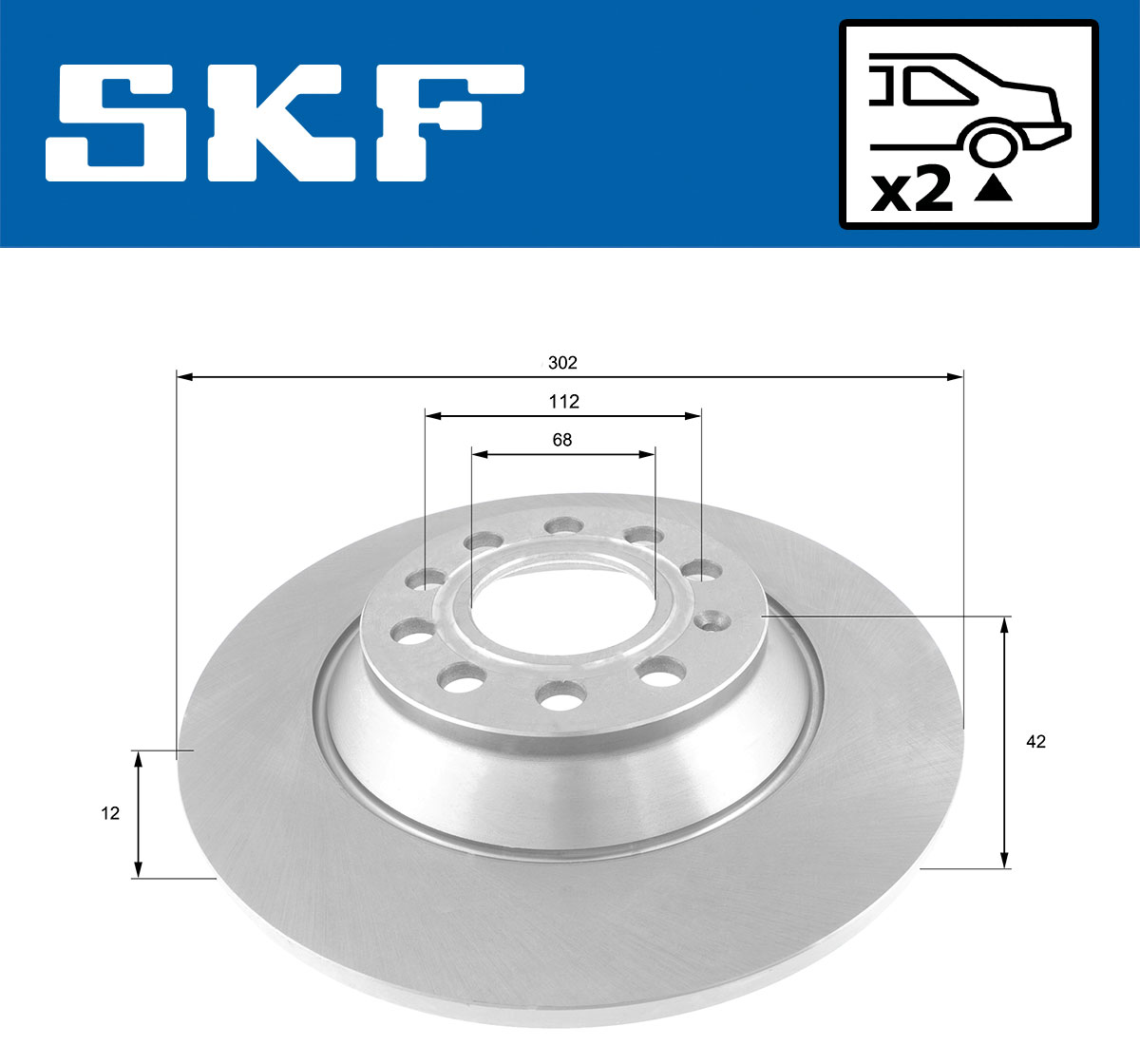 SKF Remschijf VKBD 90596 S2