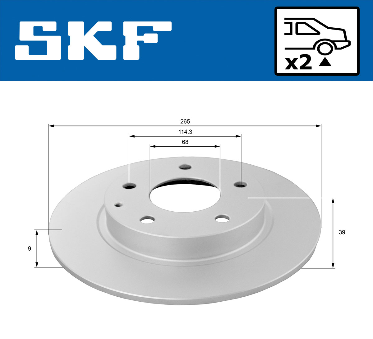 SKF Remschijf VKBD 90608 S2
