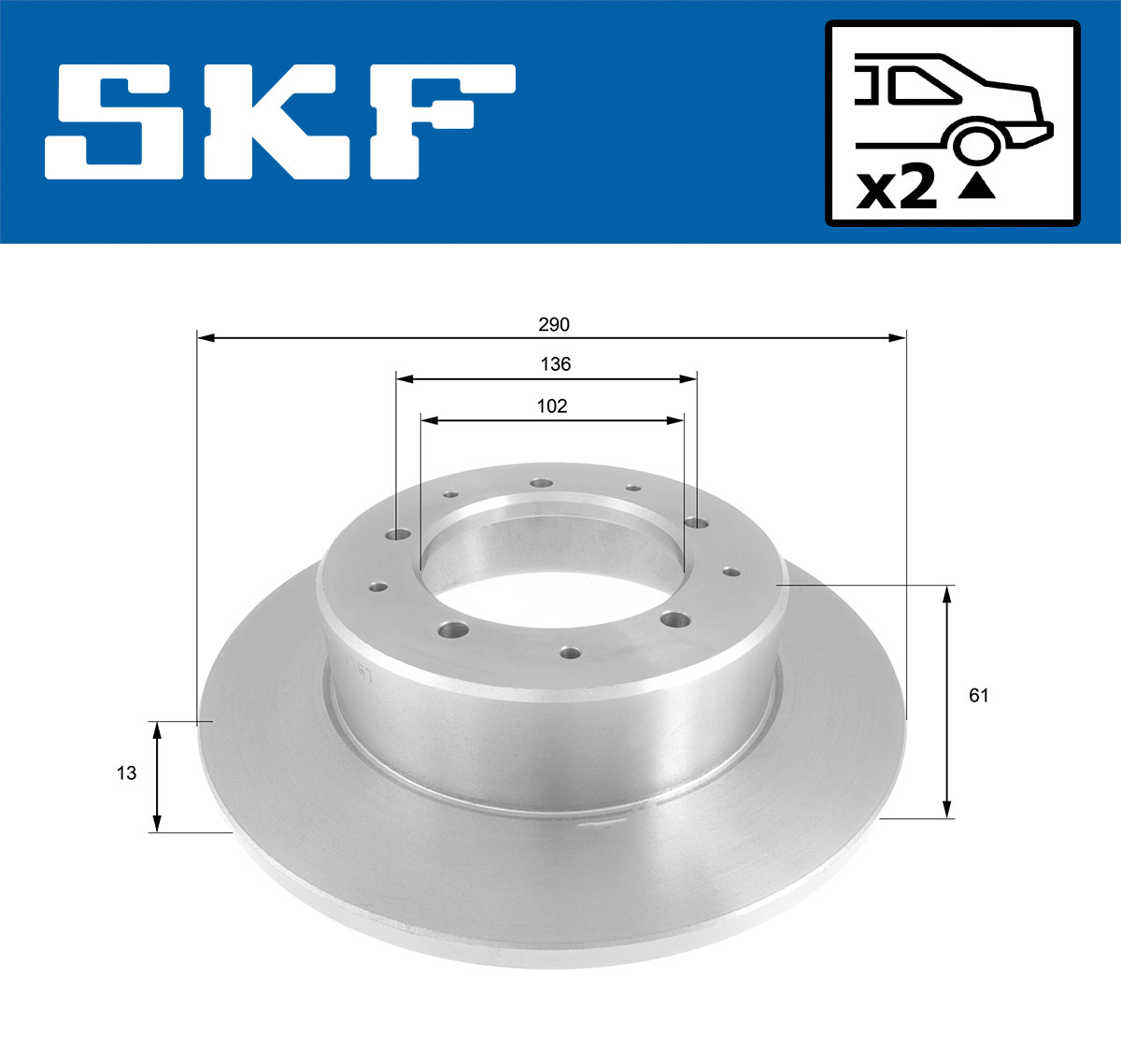 SKF Remschijf VKBD 90642 S2