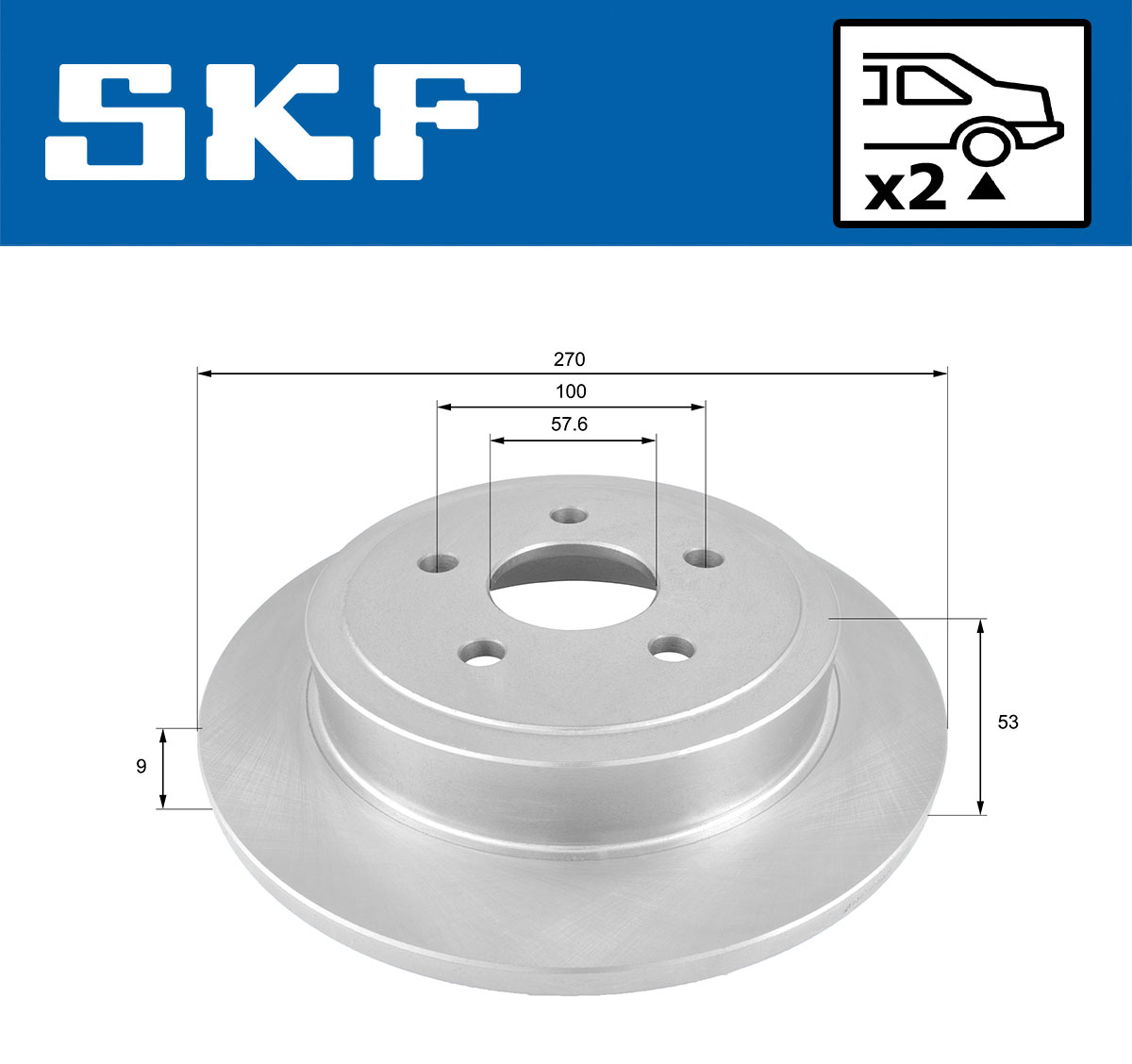 SKF Remschijf VKBD 90653 S2