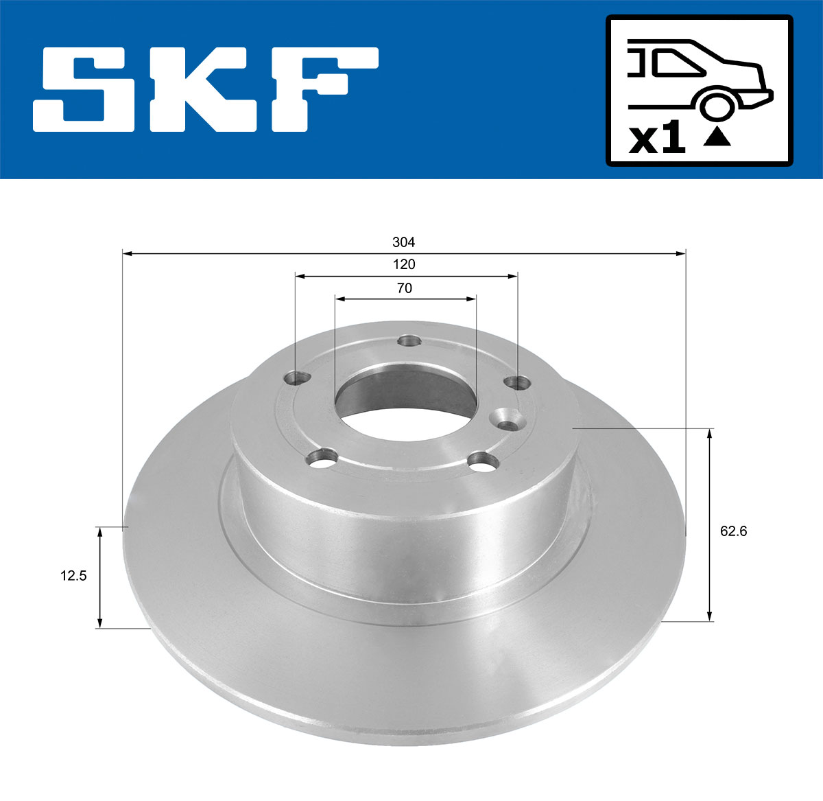SKF Remschijf VKBD 90654 S1