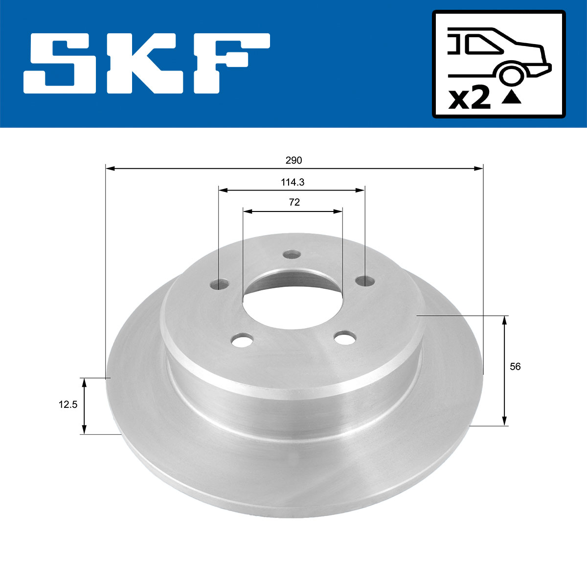 SKF Remschijf VKBD 90666 S2