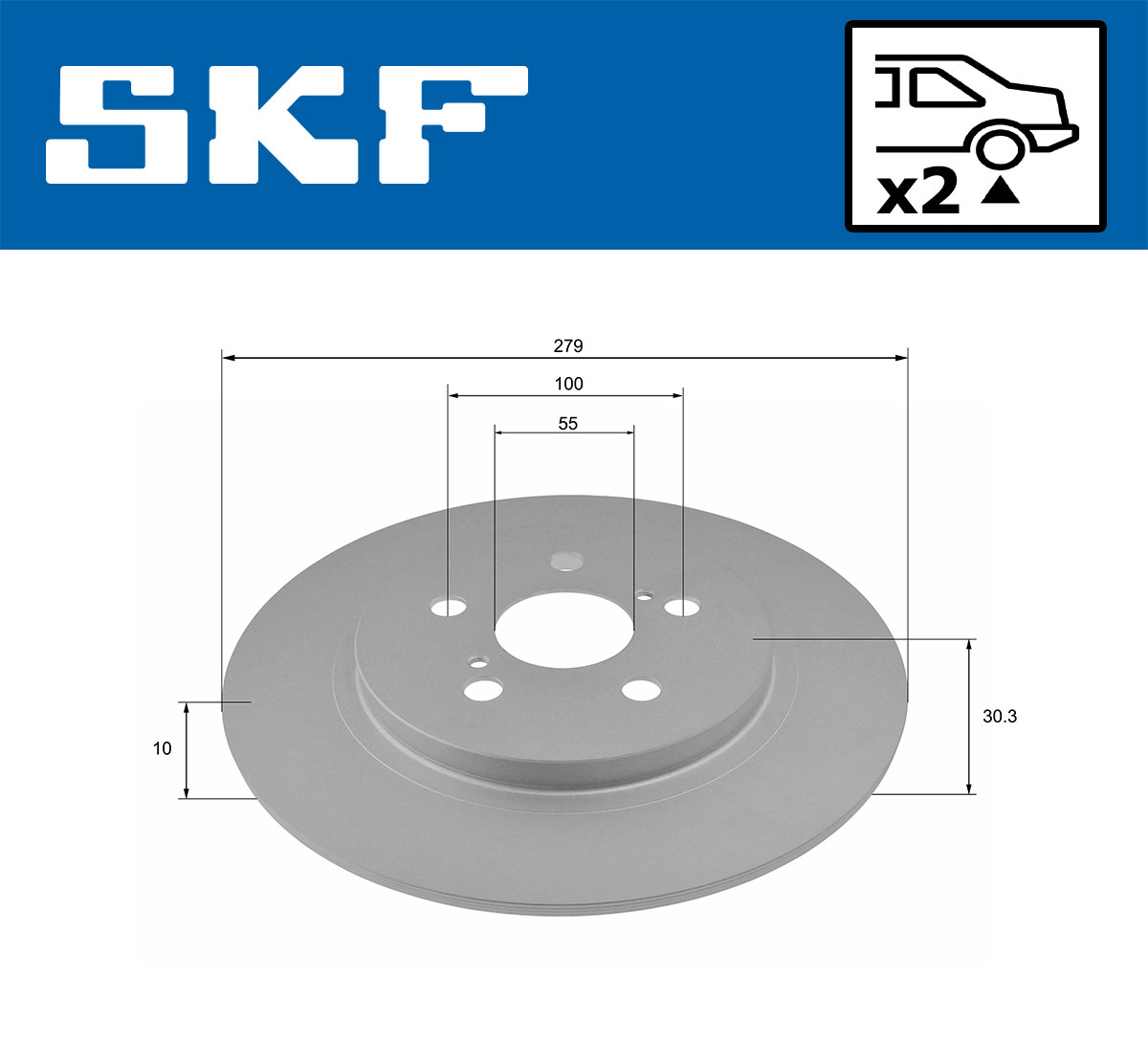 SKF Remschijf VKBD 90670 S2