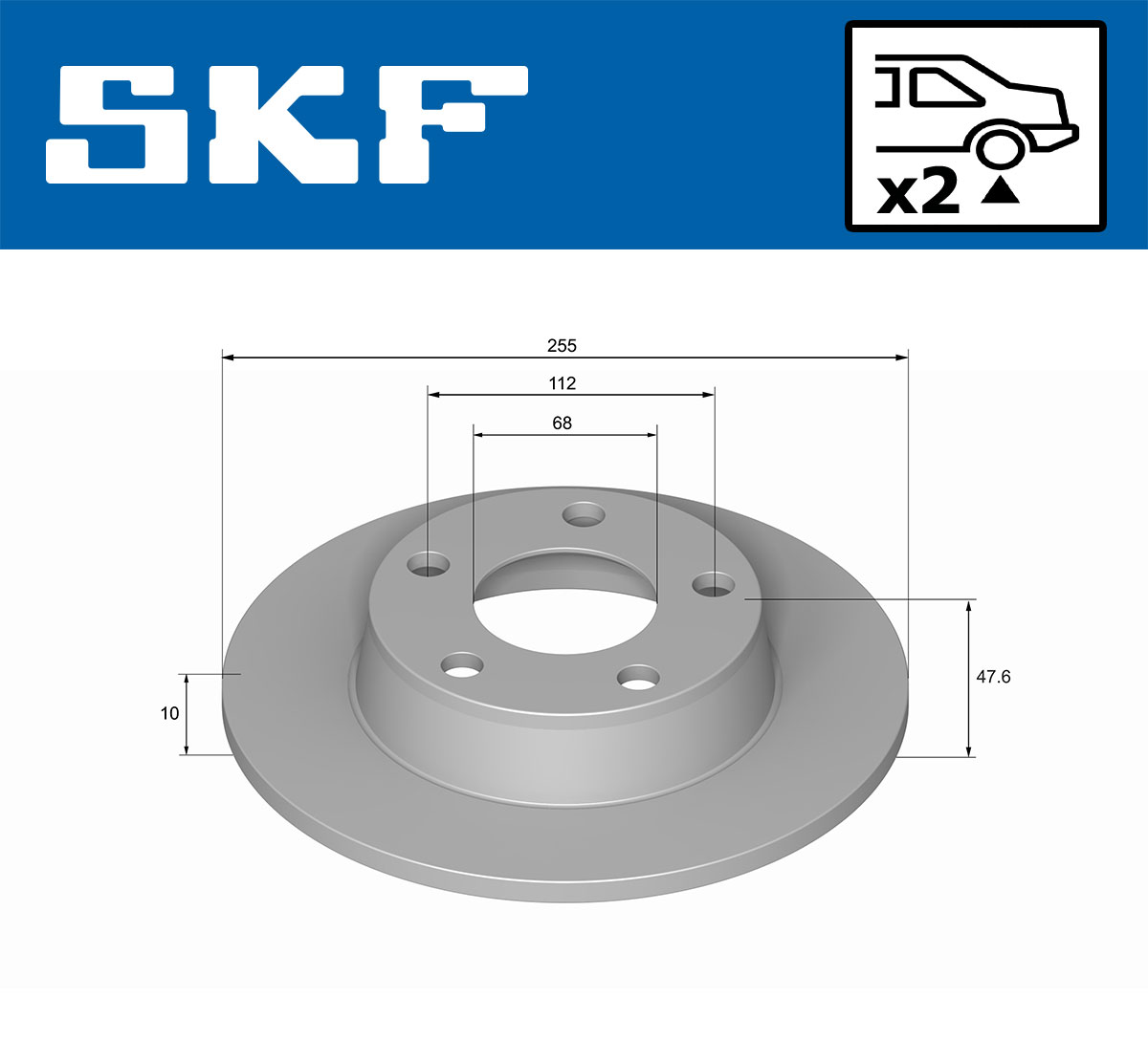 SKF Remschijf VKBD 90672 S2