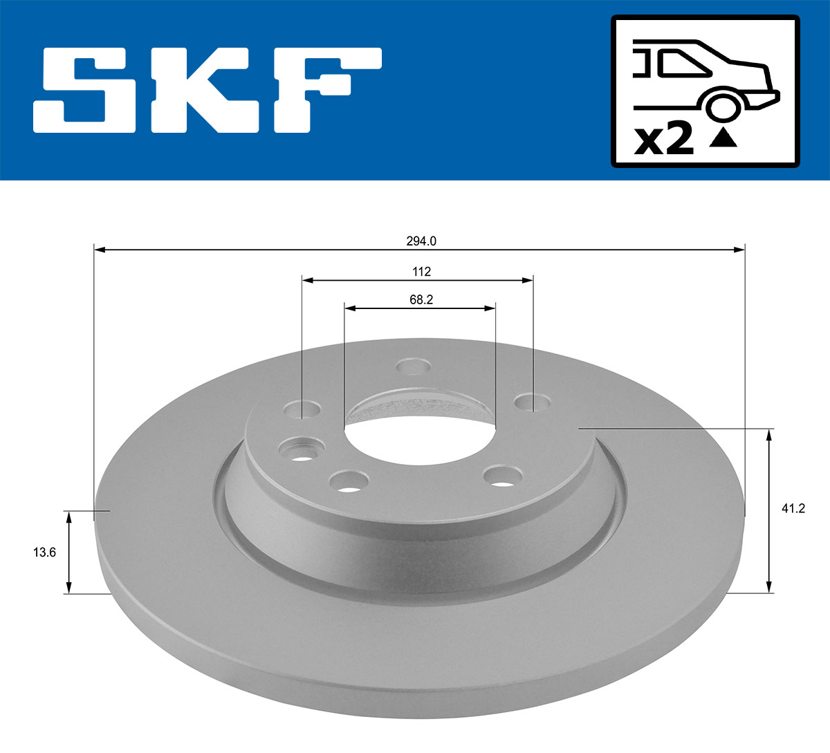 SKF Remschijf VKBD 90673 S2