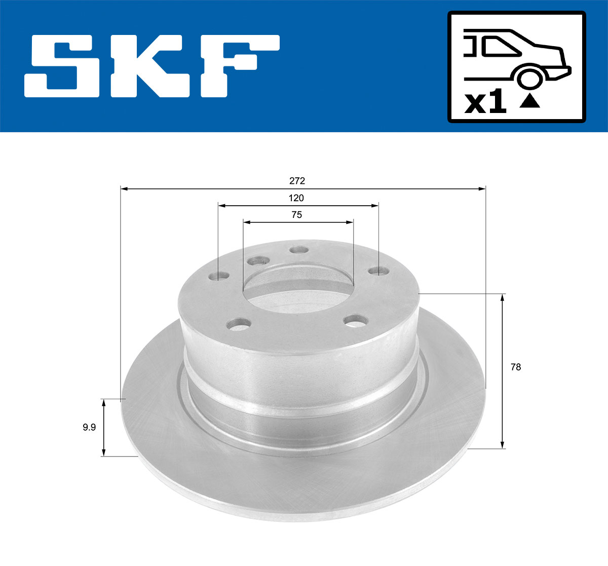 SKF Remschijf VKBD 90674 S1