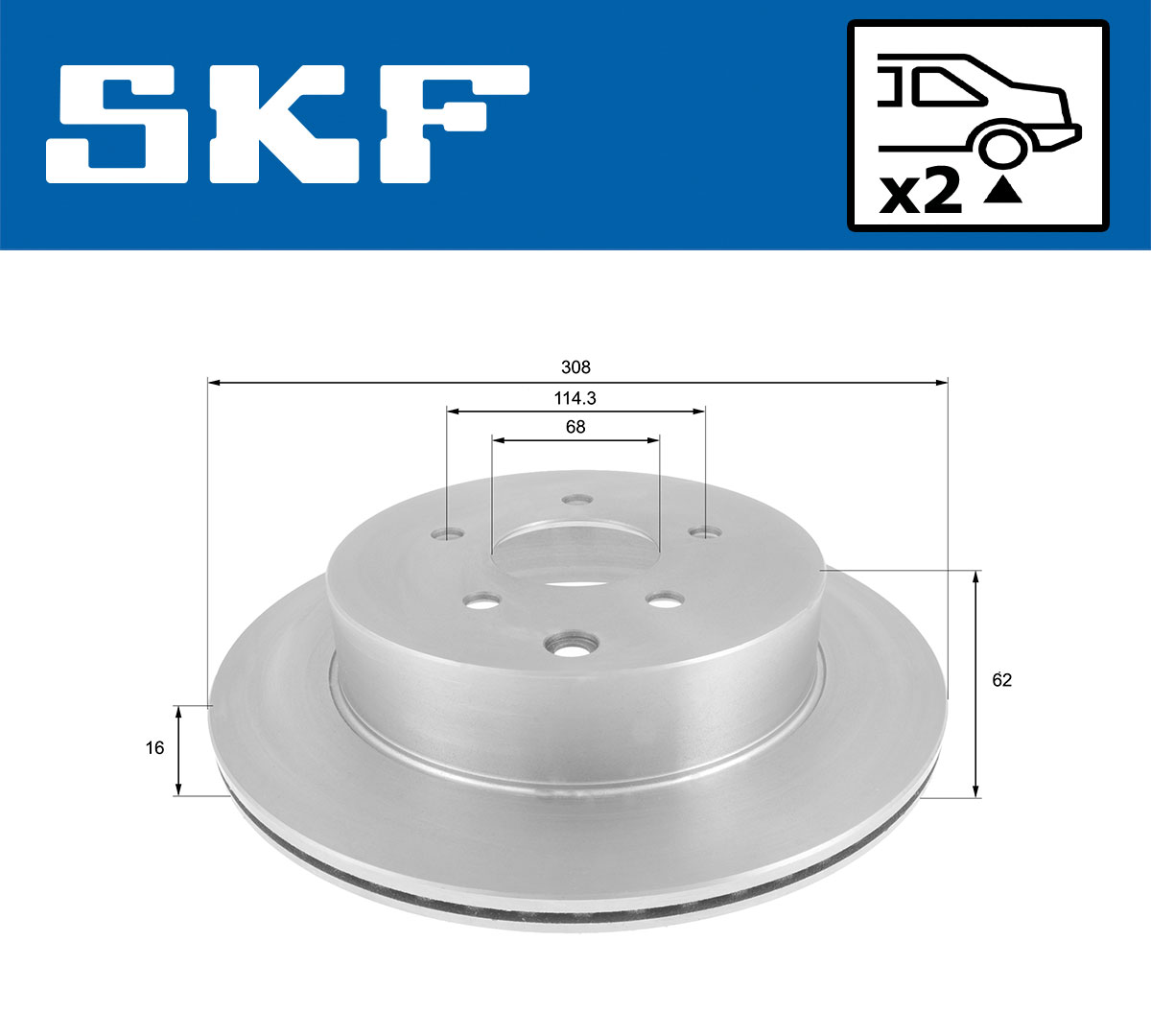 SKF Remschijf VKBD 90677 V2