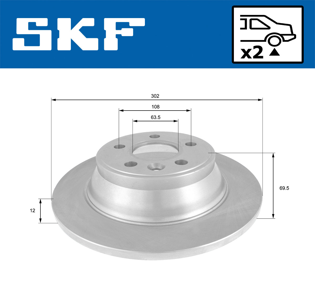 SKF Remschijf VKBD 90698 S2