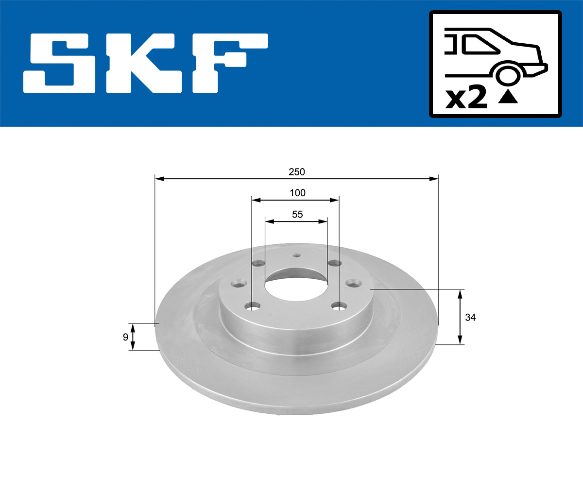 SKF Remschijf VKBD 90705 S2