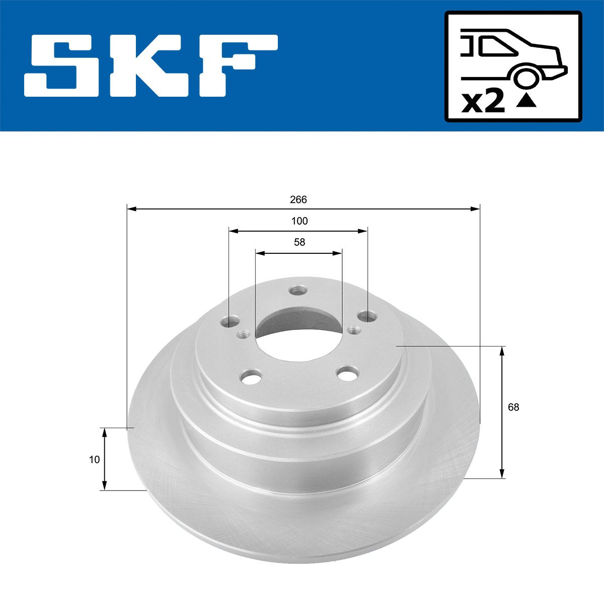 SKF Remschijf VKBD 90706 S2