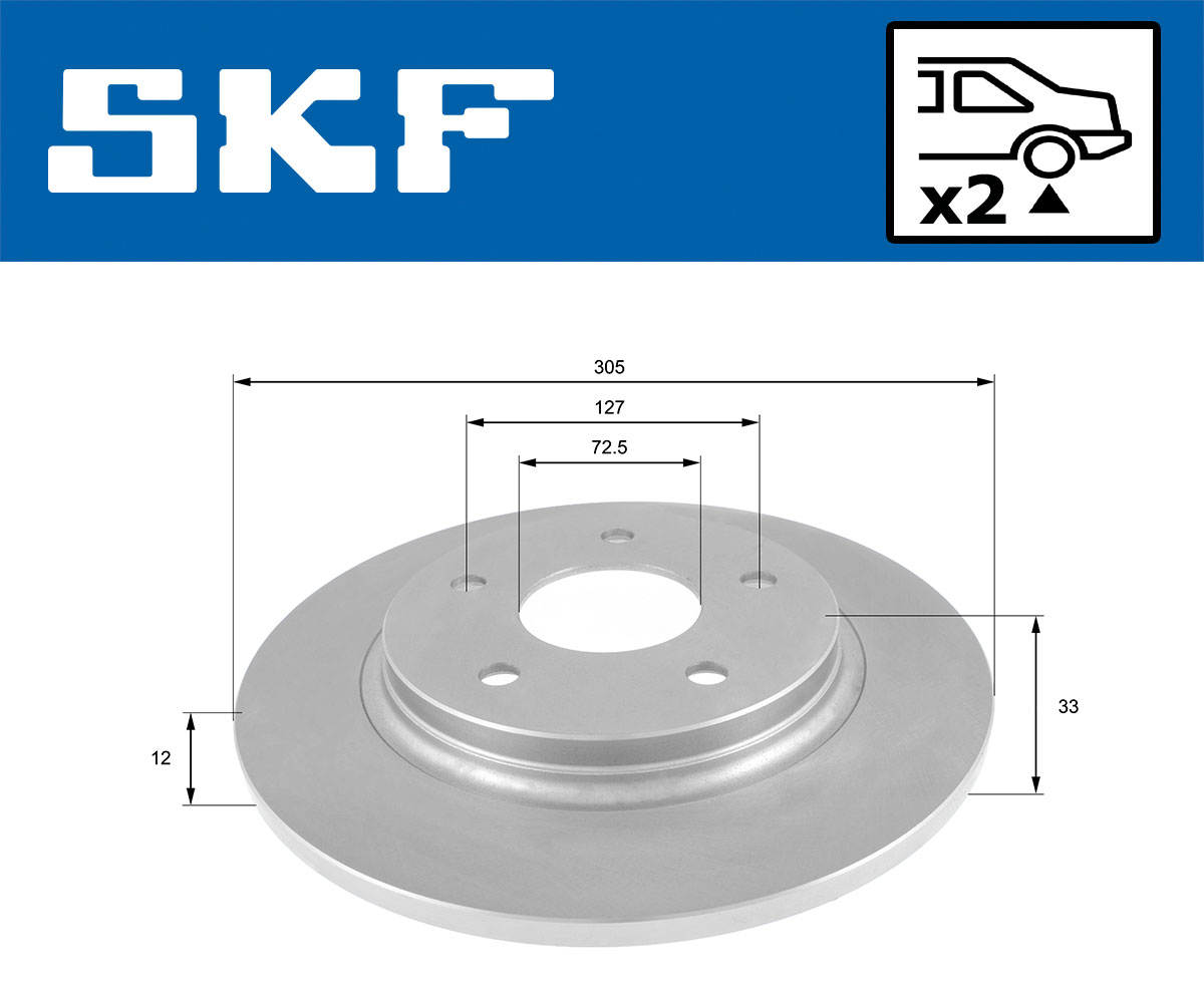 SKF Remschijf VKBD 90711 S2