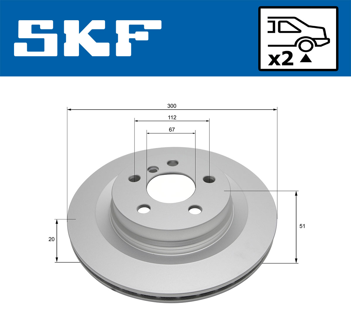 SKF Remschijf VKBD 90712 V2