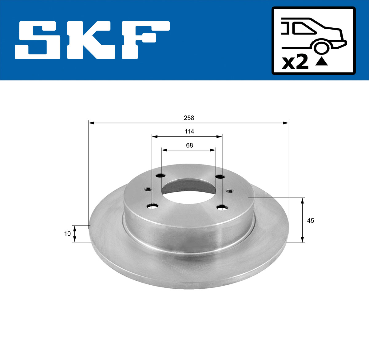 SKF Remschijf VKBD 90735 S2