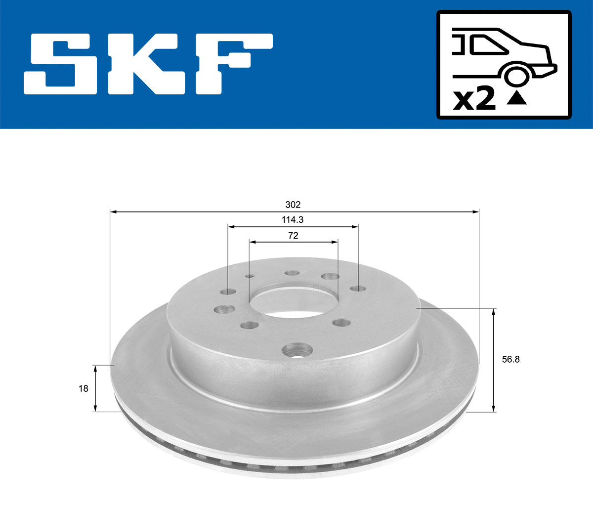 SKF Remschijf VKBD 90747 V2