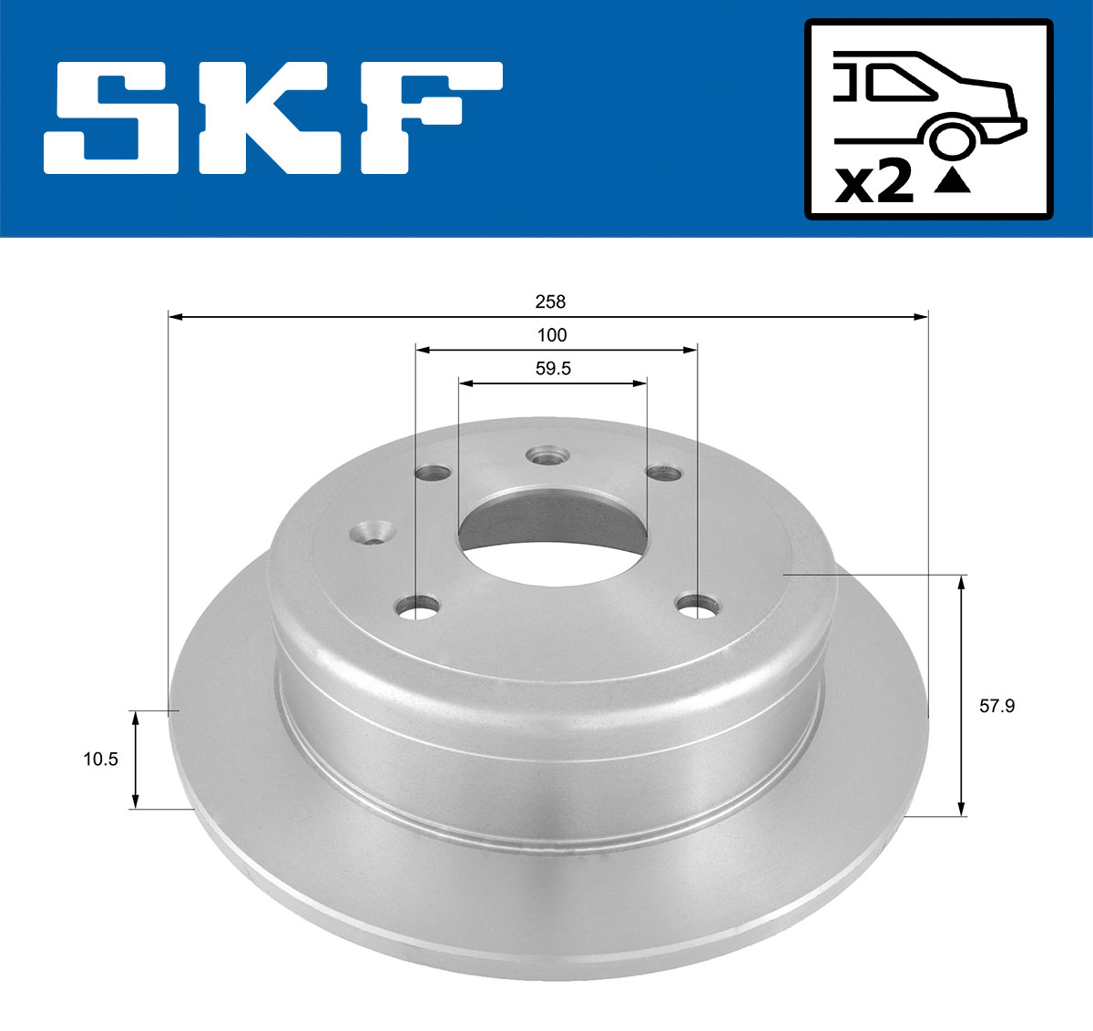 SKF Remschijf VKBD 90758 S2