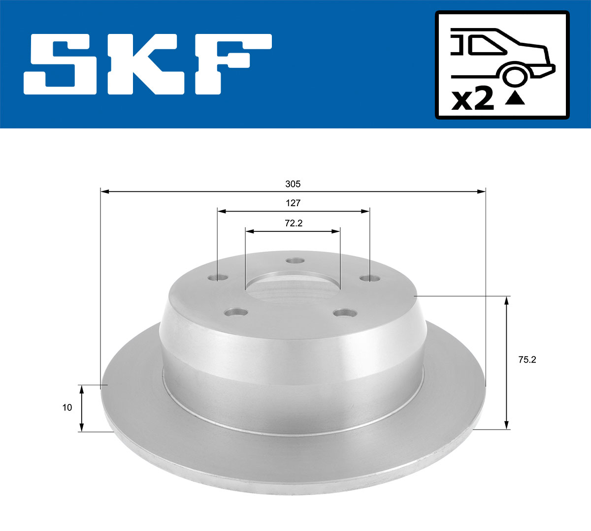 SKF Remschijf VKBD 90765 S2