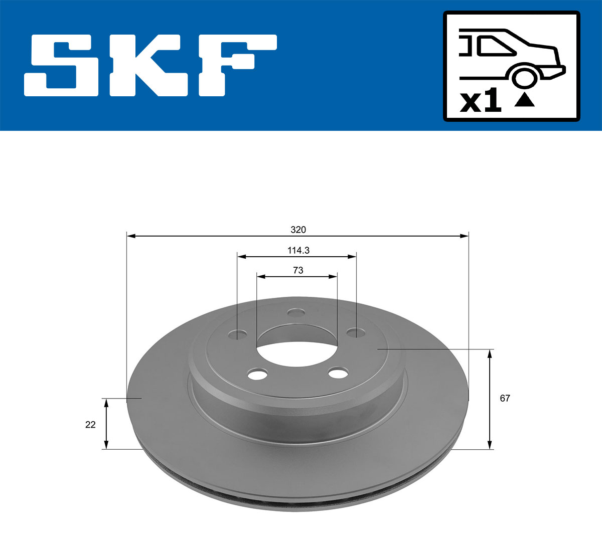 SKF Remschijf VKBD 90768 V1