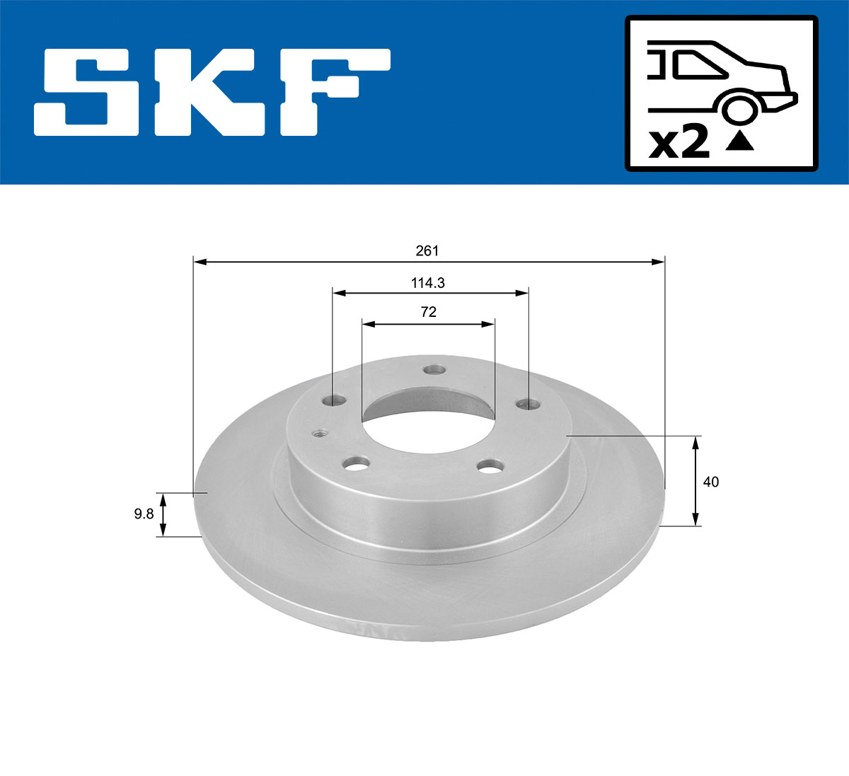 SKF Remschijf VKBD 90770 S2