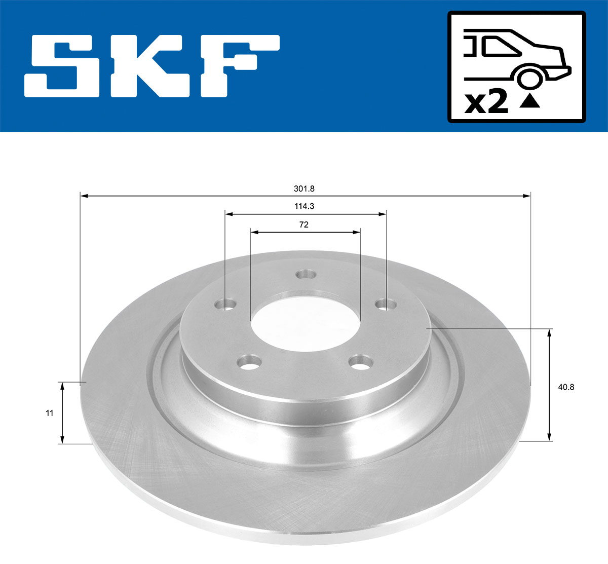 SKF Remschijf VKBD 90777 S2