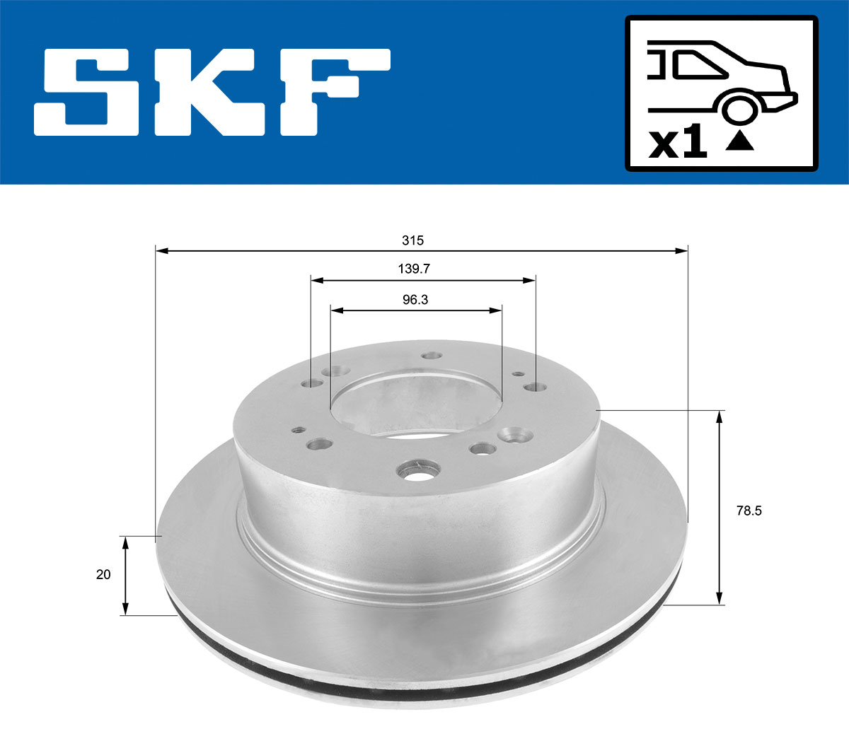 SKF Remschijf VKBD 90799 V1