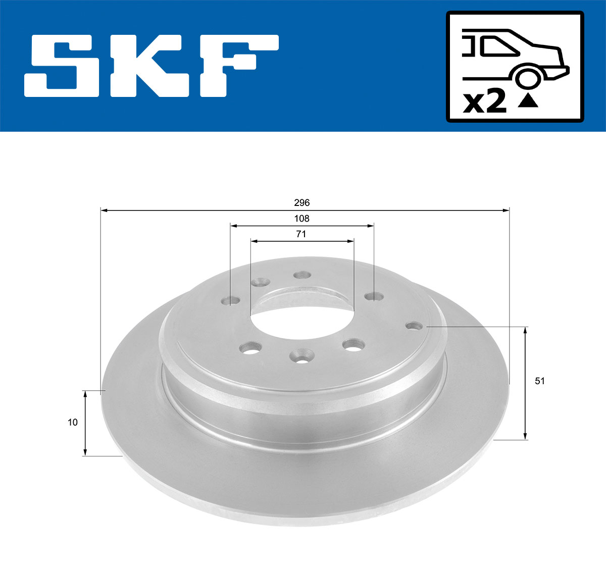 SKF Remschijf VKBD 90866 S2
