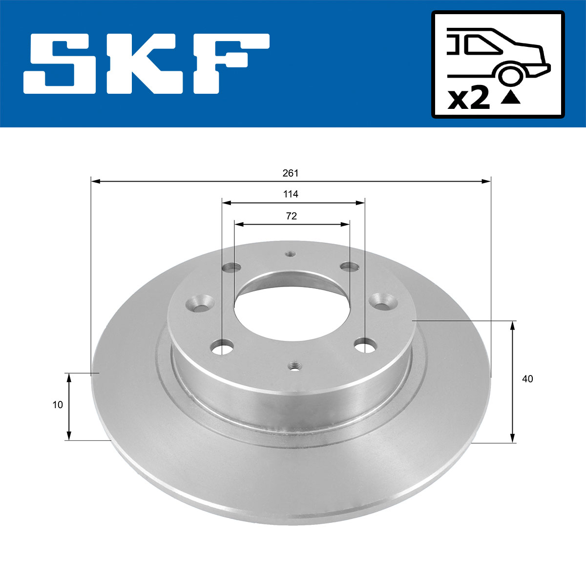 SKF Remschijf VKBD 90884 S2