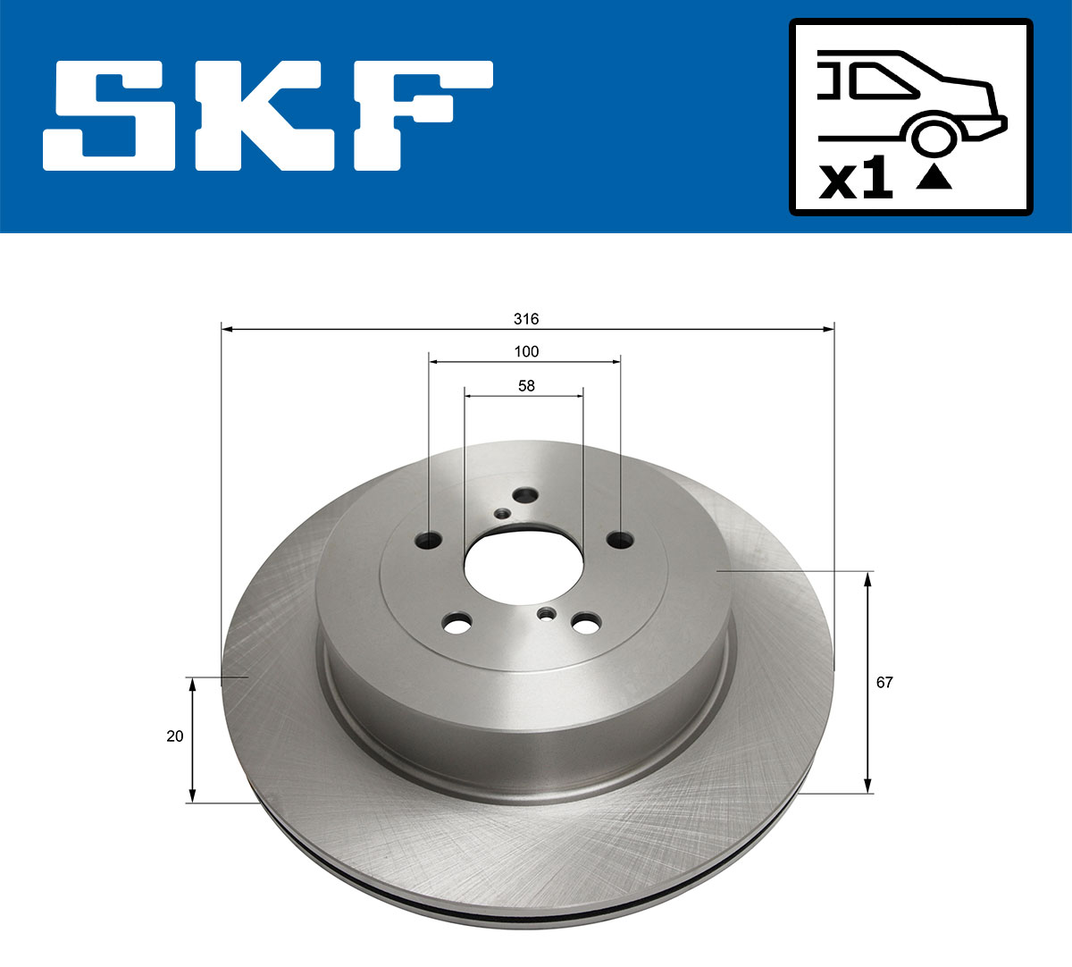 SKF Remschijf VKBD 90886 V1