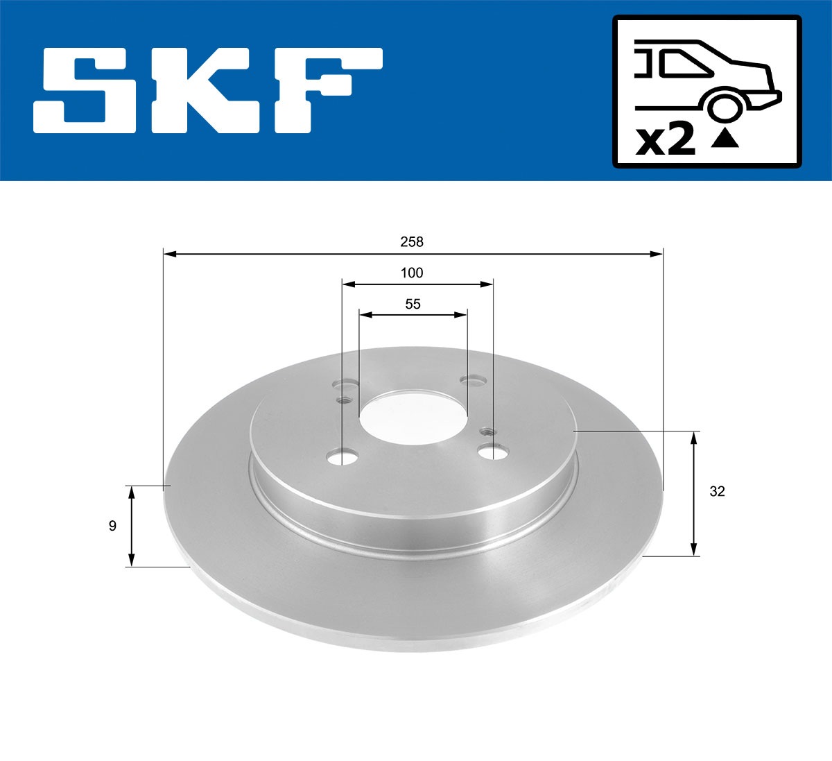 SKF Remschijf VKBD 90903 S2