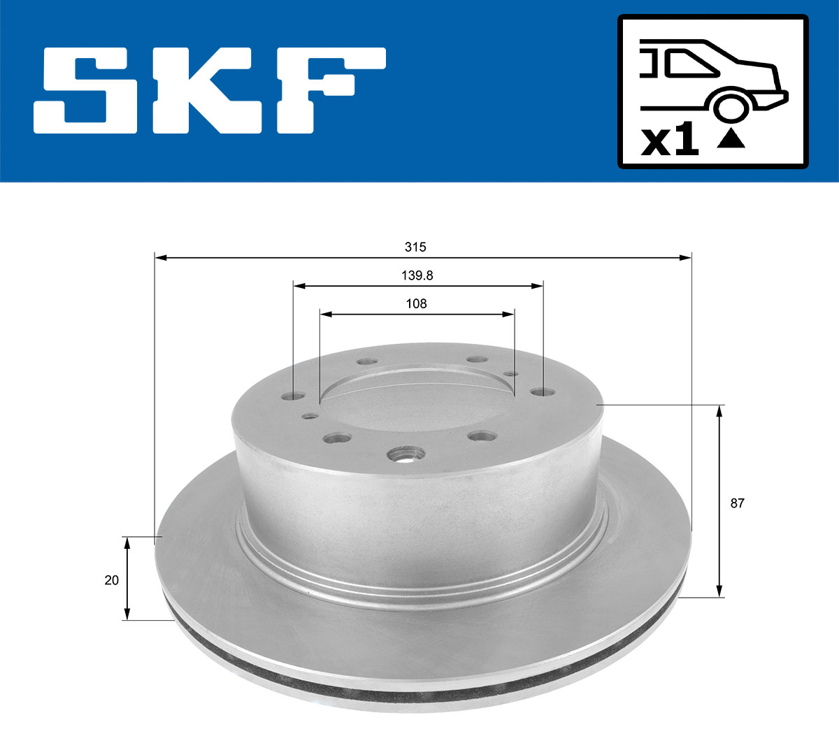 SKF Remschijf VKBD 90933 V1