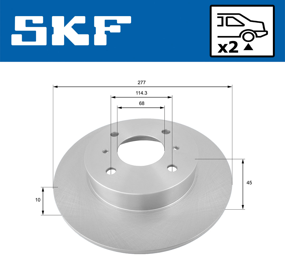 SKF Remschijf VKBD 90967 S2