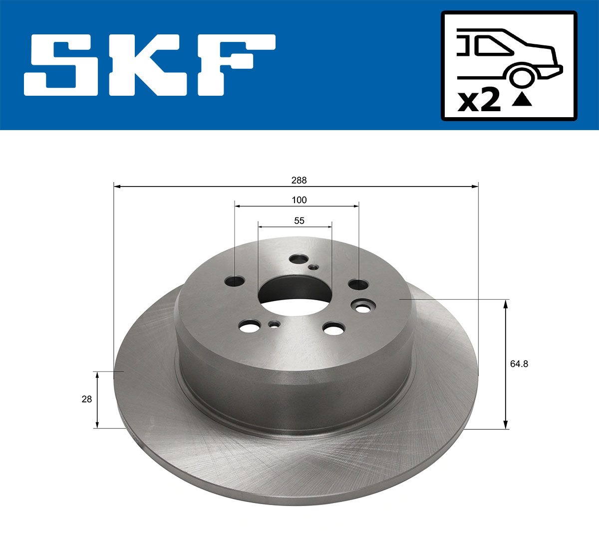 SKF Remschijf VKBD 90969 S2