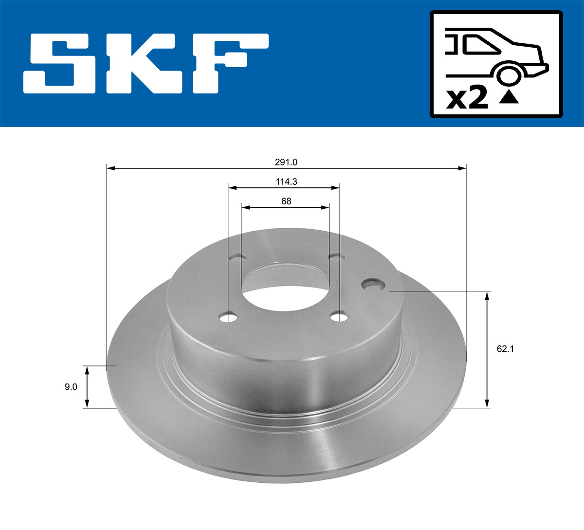 SKF Remschijf VKBD 91014 S2