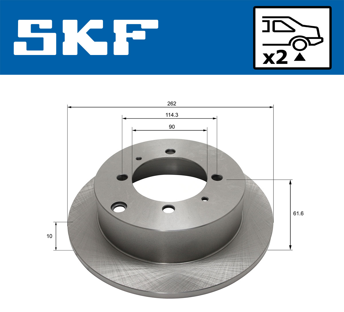 SKF Remschijf VKBD 91048 S2