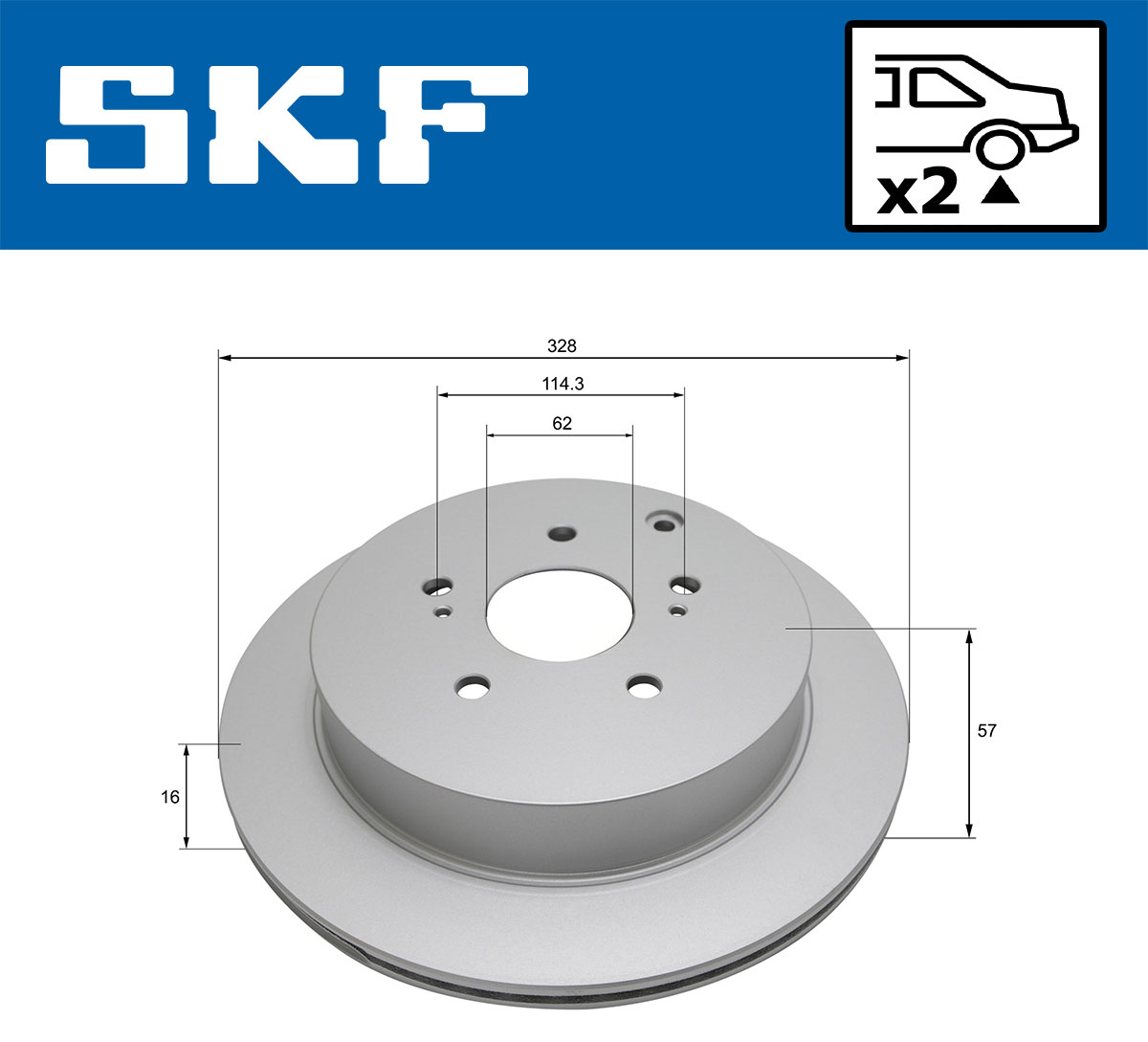 SKF Remschijf VKBD 91059 V2
