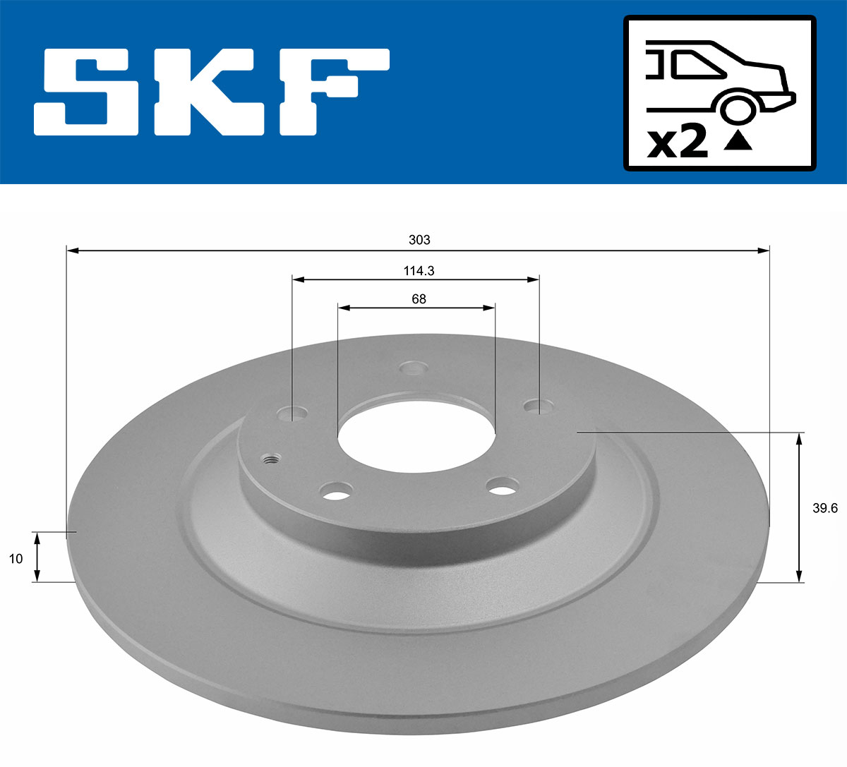 SKF Remschijf VKBD 91061 S2