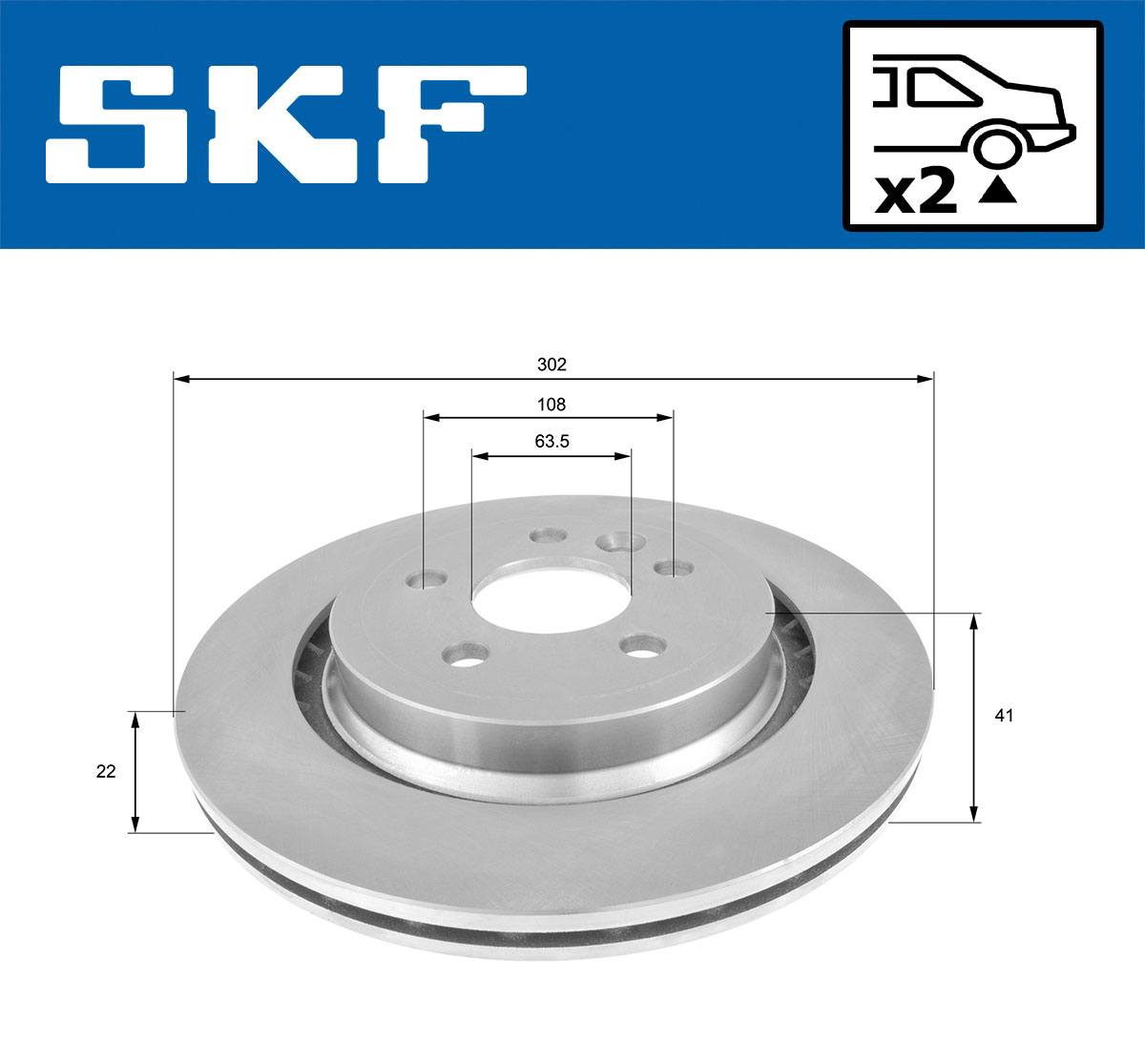 SKF Remschijf VKBD 91075 V2