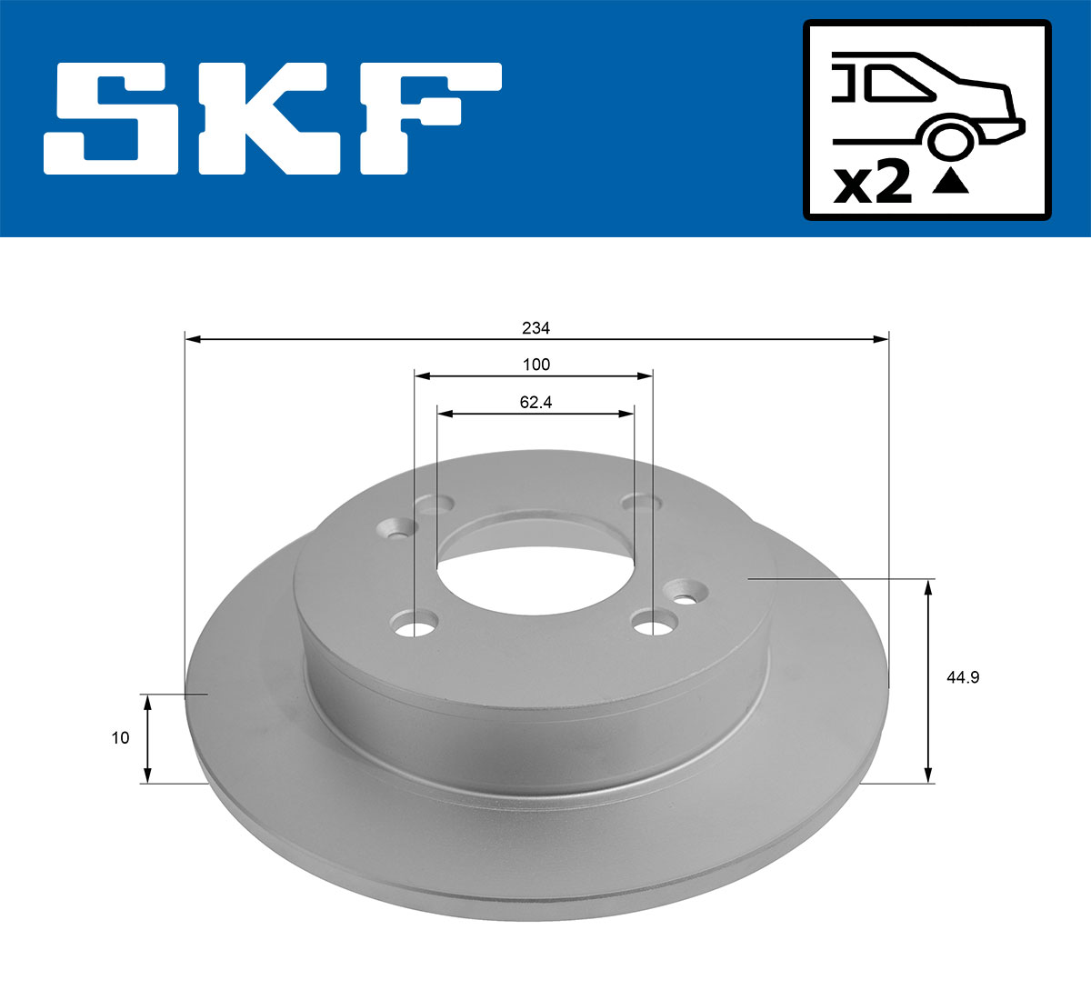 SKF Remschijf VKBD 91088 S2