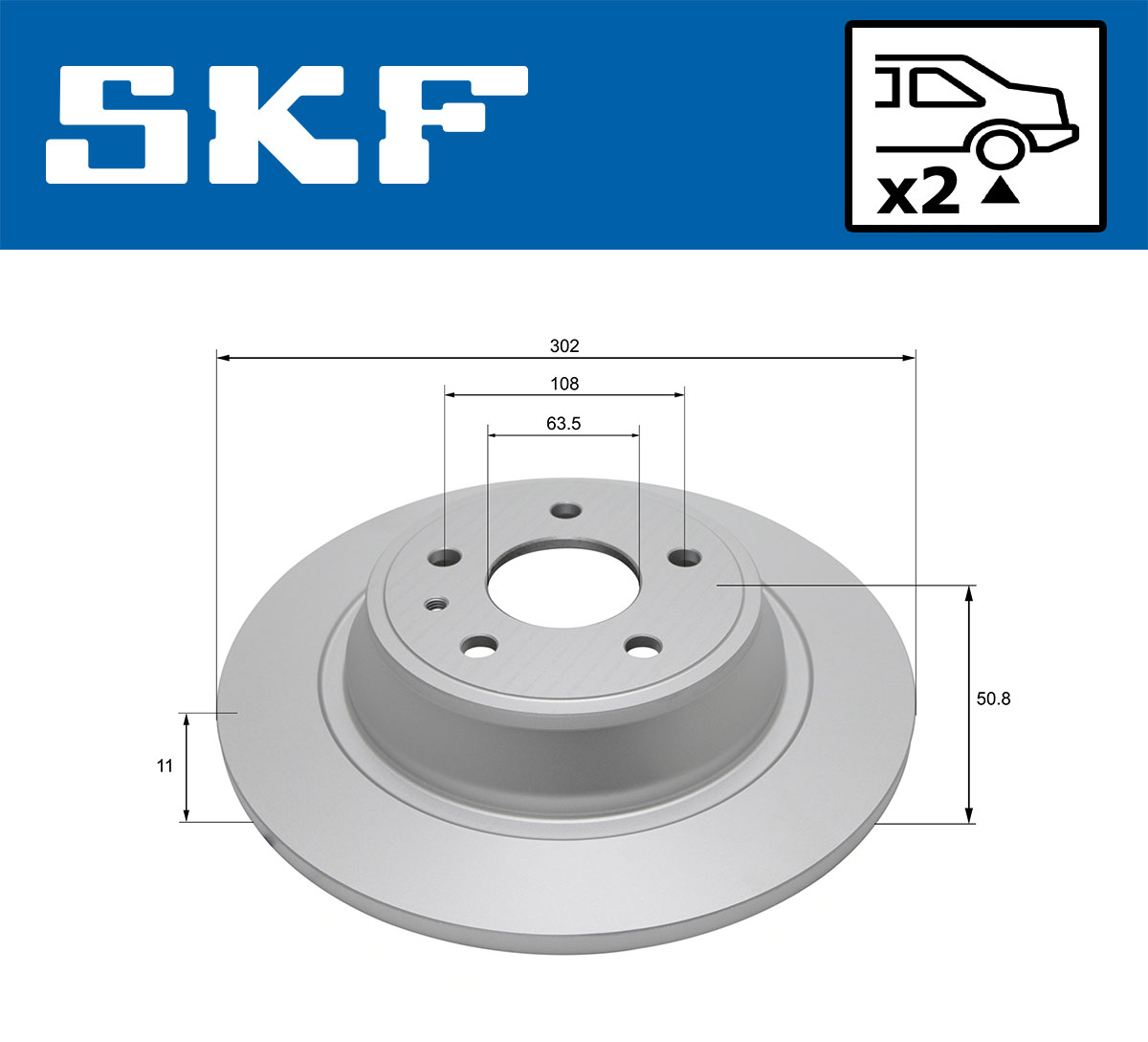 SKF Remschijf VKBD 91101 S2