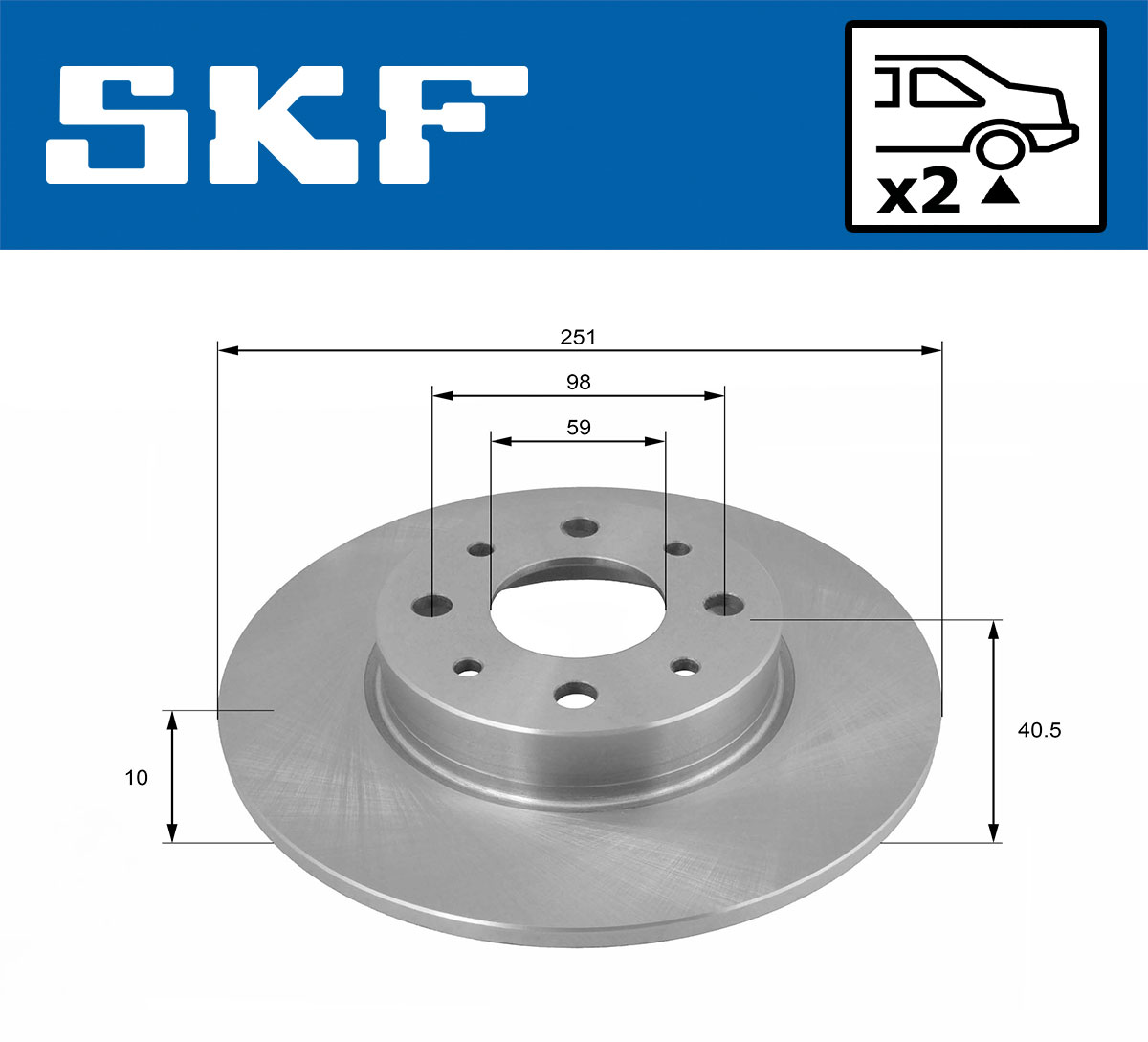 SKF Remschijf VKBD 91104 S2