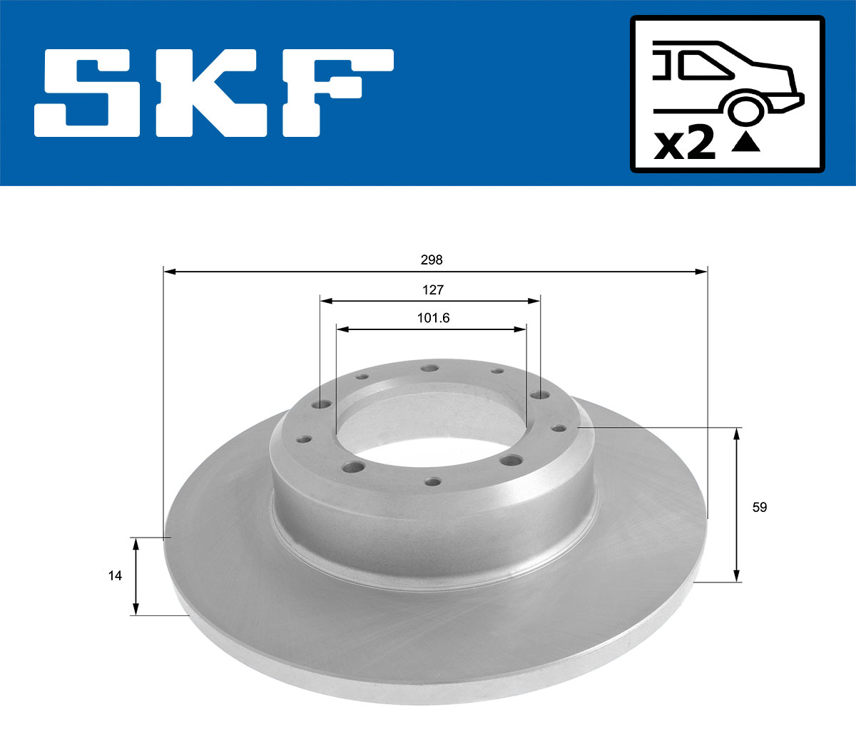SKF Remschijf VKBD 91159 S2